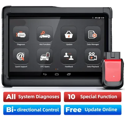 Productafbeelding van OBD2 Scanner 10.1 Inch - Diagnosecomputer met Android Tablet en Bluetooth Systeemdiagnose