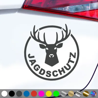 Produktbild von PantherPixel Jagdschutz Aufkleber Förster Jäger Jagdaufsicht Sticker Auto Geschenkidee Farbe Dunkelgrau