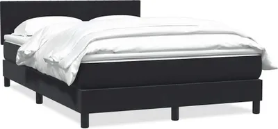 Image de Maison Exclusive - Sommier à lattes de lit avec matelas noir 160x210 cm velours