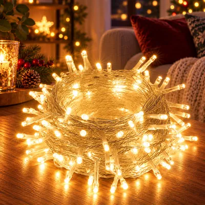 Obrázok produktu pre 30M 300LEDs 8 režimov rozprávkové svetlá napájanie, časovač, pamäťová funkcia, LED vianočné rozprávkové svetlá party dekorácie svetlo vianočný stromček záhradné osvetlenie, teplá biela