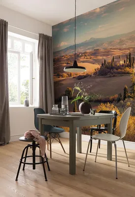 Produktbild von Komar Vlies Fototapete - Toskanagold - Größe: 400 x 250 cm (Breite x Höhe) - 4 Bahnen, Wohnzimmer, Schlafzimmer, Tapete
