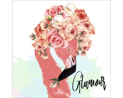 Produktbild von Leinwandbild Glamour Flamingo 40x40 cm