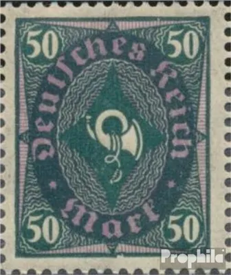 Produktbild von Briefmarken Deutsches Reich 1922 Mi 209W II, Kerbe im Markenrand (Feld 70) postfrisch Posthorn