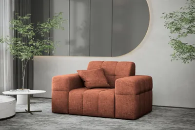 Productafbeelding van Sessel, design fauteuil NANCY, bekleding: stof Perfekt Harmony, kleur: roestbruin