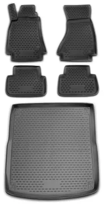 Produktbild von Gummi Kofferraumwanne + Fußmatten Set für Audi A4 B8 8K Avant + Allroad