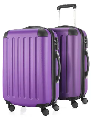 Produktbild von HAUPTSTADTKOFFER - Spree - 2 x Handgepäck-Trolleys mit Dehnfalte, Kofferset Kabinenkoffer-Set, Bordgepäck erweiterbar TSA, 4 Rollen 55 cm, 42 Liter,Aubergine