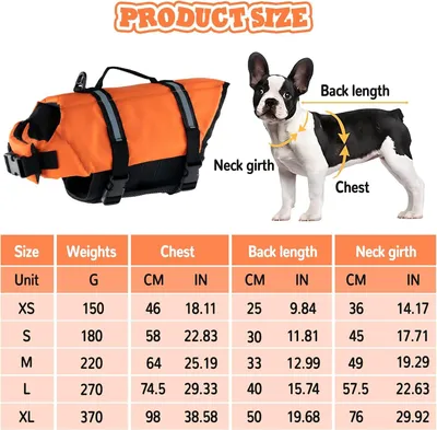 Image de Gilet de sauvetage pour chien, gilet de natation pour chiens de toutes tailles (grand), couleur orange