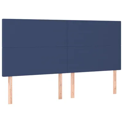 Produktbild von vidaXL Kopfteil Blau 200 x 5 x 118/128 cm Stoff