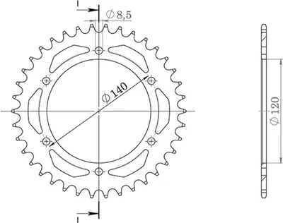 Immagine prodotto di In Acciaio Passo 520 - Z 38 Denti (Dis.10311)