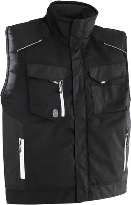 Produktbild von Terrax Workwear Herren Pilotenjacke mit Stehkragen - Arbeitsjacke mit reflektierenden Details in Schwarz Größe M