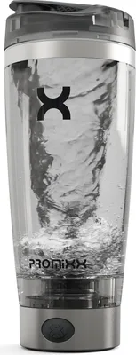 Produktbild von Promixx PRO Shaker Flasche für glatte Protein Shakes,BPA-frei, 600ml, Silber/Grau