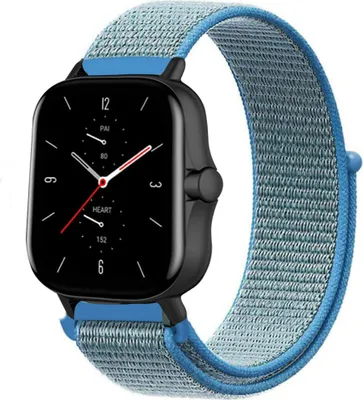 Produktbild von Strap-it Amazfit GTS 2 Nylonarmband (Blau)