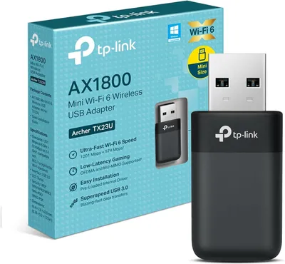Zdjęcie produktu dla Karta sieciowa TP-Link Archer TX23U Nano, adapter Wi-Fi 6 AX1800, dual-band, do komputera