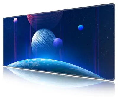 Zdjęcie produktu dla Duża podkładka pod mysz do gier, 90x40x0,3 cm, podkładka pod biurko, wzór: gwiazdy, antypoślizgowa, z podwójnym szwem