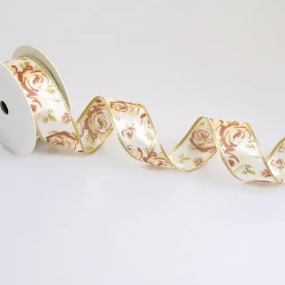 Produktbild von Weihnachtsband mit Rosen - 40mm - 20m - 43086 40 50
