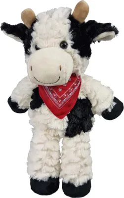 Produktbild von Harlekijn Kuscheltier Kuh Plüsch mit Halstuch - 27 cm - weiß schwarz