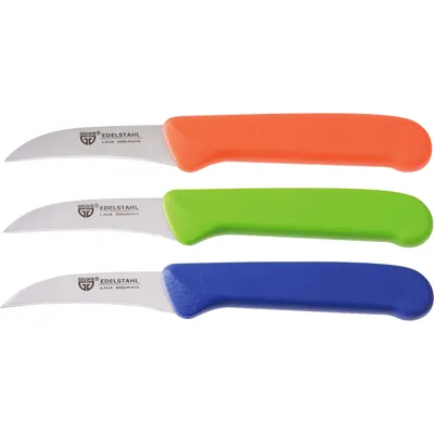 Produktbild von GRÄWE Obstmesser, 3er Set, Gemüsemesser, kleines Küchenmesser-Set, Schälmesser, Edelstahl, bunt, super scharf geschliffen