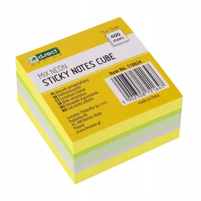 Zdjęcie produktu dla Karteczki Samoprzylepne 75X75Mm Mix Neon 400