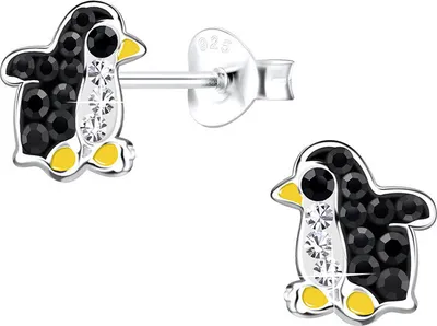 Produktbild von Ohrringe Kinder Silber 925: Ohrstecker Pinguin