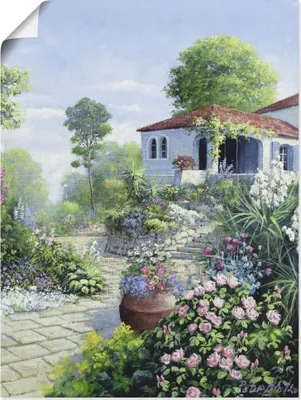 Produktbild von ARTland Poster Italienischer Garten I Größe: 45x60 cm