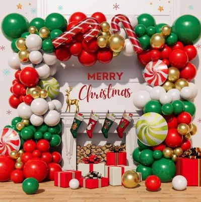 Produktbild von Roter und grüner Weihnachtsschmuckbogen