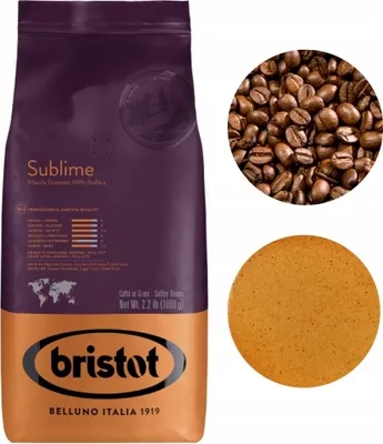 Immagine prodotto di Bristot Sublime Arabica caffè espresso in grani neri 1kg