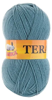 100g Strickgarn TERA Uni 197 hellpetrol