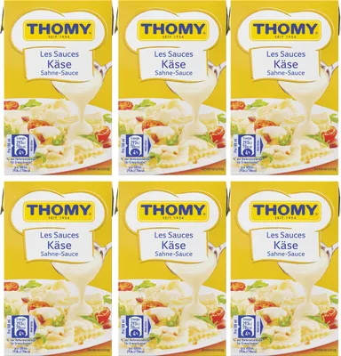 Produktbild von Thomy Les Sauces Käse Sahne Sauce cremig helle Käsesoße 250ml 6er Pack