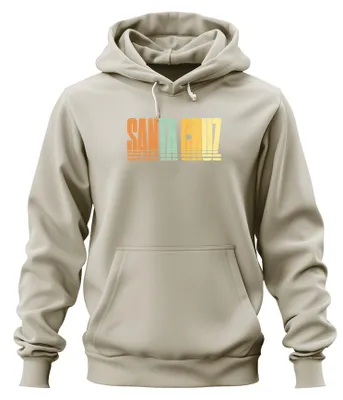 Zdjęcie produktu dla Bluza z kapturem "Santa Cruz California Surf Beach" w stylu vintage, rozmiar L