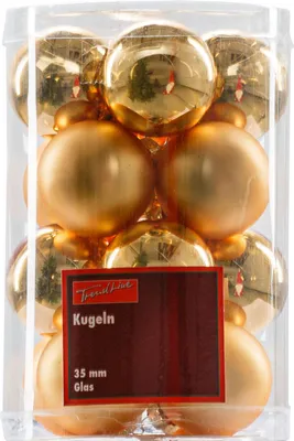 Produktbild von TrendLine Weihnachtskugeln aus Glas Ø 3,5 cm gold 16 Stück
