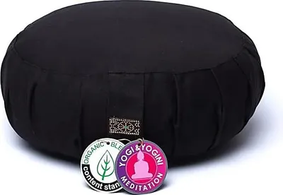 Image de Coussin de méditation Zafu Noir Coton Bio (ocs) -- 33x145 Cm - 33x14,5 Cm