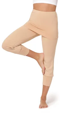 Image de Bellivalini Ladies Leggings Yoga Pants with Skirt 3/4 Pants BLV50-276 (Nude, XS)