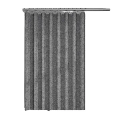 Produktbild von Grau Dicker Duschvorhang Wasserdicht, Schimmelfrei, Blickdicht ohne Bohren mit Haken für Bad & Dusche, 180X180CM