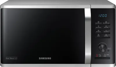 Produktbild von Samsung MG23K3575AS/EO, Arbeitsplatte, Grill-Mikrowelle, 23 l, 800 W, Eingebautes Display, LED
