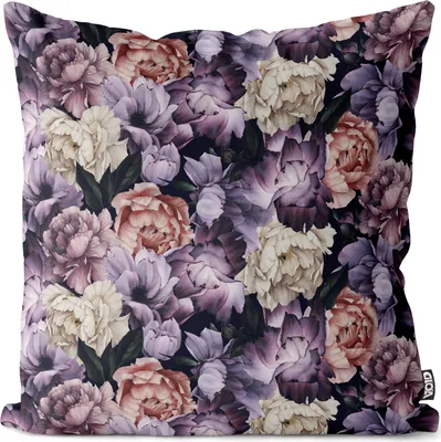 Produktbild von VOID Lila Blumen Pfingstrosen Kissenbezug Kissenhülle Sofakissen Kissen Deko Outdoor-Kissen Dekokissen