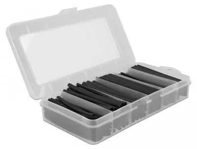 Immagine prodotto di DELOCK Schrumpfschlauch Sortimentsbox 196-teilig schwarz