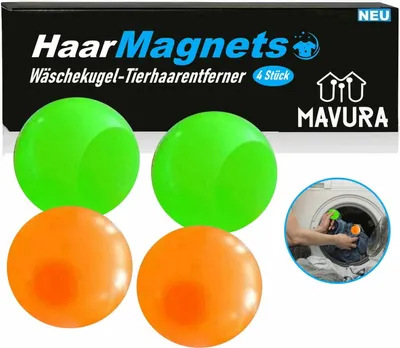 Produktbild von HaarMagnets Magic Pet Hair Remover do usuwania sierści zwierząt domowych z pralki (kulki kłaczków, sierść kota), usuwanie sierści psa z prania [zestaw 4] (27)