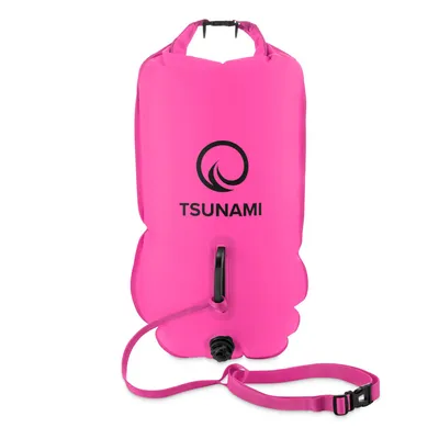 Produktbild von TSUNAMI Aufblasbare Schwimmboje, Sicherheitsboje mit Trockentasche, 2 in 1, rosa