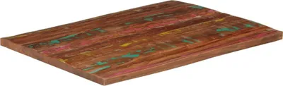 Image de vidaXL Plateau de table 100x80x3,8 cm Rectangulaire Vieux bois massif