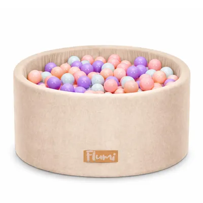 Zdjęcie produktu dla Flumi suchy basen piankowy z piłeczkami dla dzieci 90x40 cm, 200 kulek w zestawie