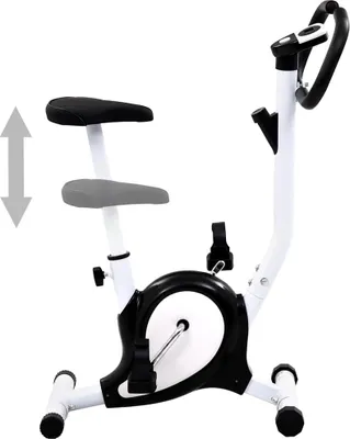 Obrázok produktu pre vidaXL Cvičebný bicykel s remeňovým pohonom čierny