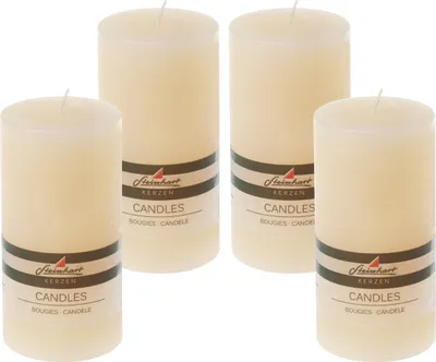 Produktbild von 4er Set Adventskranzkerzen "Raureif" Creme 150/78 mm