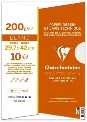 Obrázek produktu pro Clairefontaine 96288C, Umělecký papír, 200 g/m²