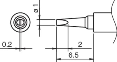 Produktbild von Hakko Composit Lötspitze Serie T30, Format 1D T30-D1
