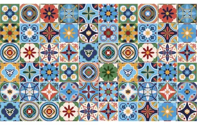 Immagine prodotto di Adesivi autoadesivi per piastrelle da cucina e bagno – 60 adesivi in stile azulejos Vulmina – 60 adesivi, 15 x 15 cm