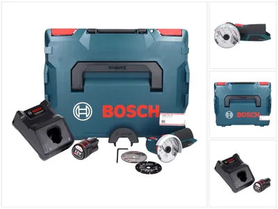 Image de Bosch GWS 12V-76 Professional Meuleuse angulaire sans fil 12 V 76 mm Brushless + 1x batterie 3,0 Ah + chargeur + L-Boxx