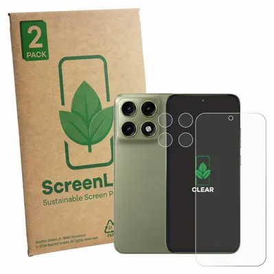 Produktbild von 2x ScreenLeaf Schutzfolie für Motorola Edge 70 Pro (Display+Kamera) nachhaltiger Displayschutz Display Schutz Folie Klar Transparent