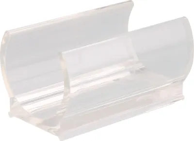 Produktbild von WAGNER Klemmschalengleiter für Rundrohr 4tlg. - 50 x 26 / 29 x 23 / 27 mm, Abrieb 4 mm, Kunststoff transparent - 15068499
