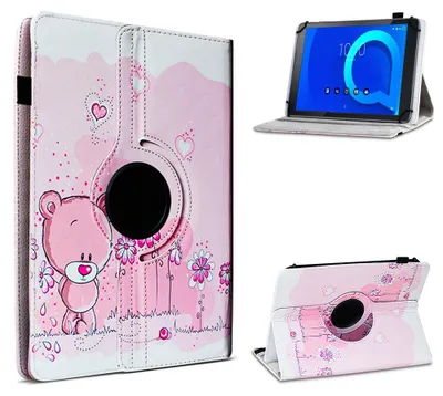 Produktbild von Tablet Hülle für Telekom T Tablet Tasche Schutzhülle Case 360 Grad Drehbar CoverFarbe 360 Uni:Motiv 1