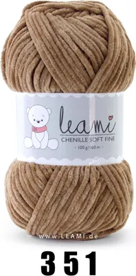Produktbild von LEAMI Chenille soft FINE (100g/160m) 351 braun